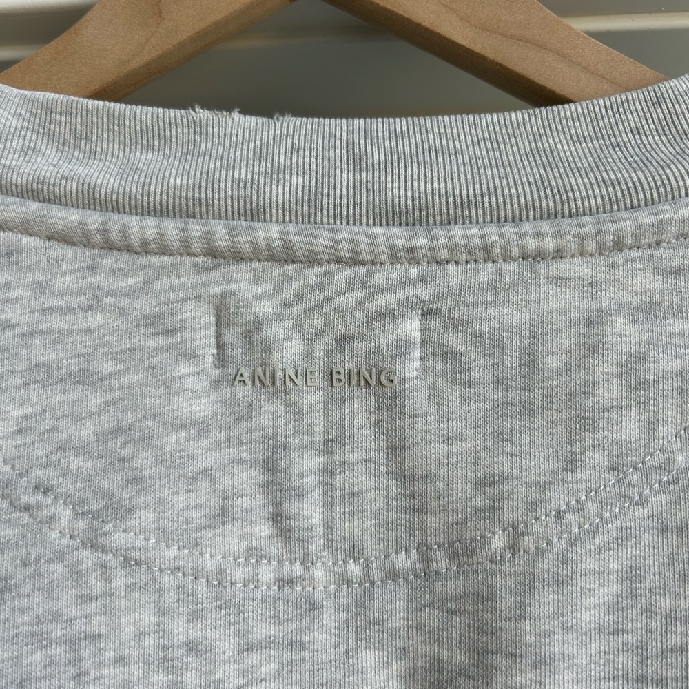 ANINE BING Tyler Sweatshirt in Gray size Large.NWOT - Picture 6 of 11